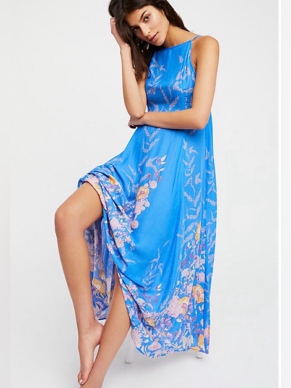 Intimately Free People Halter Maxi Dress Low Back
